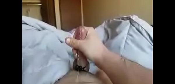  Built Up Cumshot from Swollen sore cock and balls